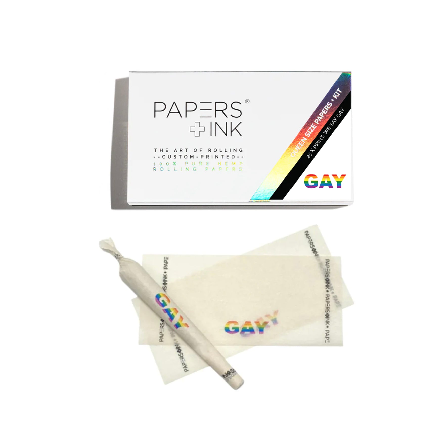 papers&ink, we say gay ,papers, joint papers, rolling papers, colored papers, farbige blättchen, bedruckte blättchen, Kingsize, 1 1/4, papes, papers, OCB, Purize, Gizeh