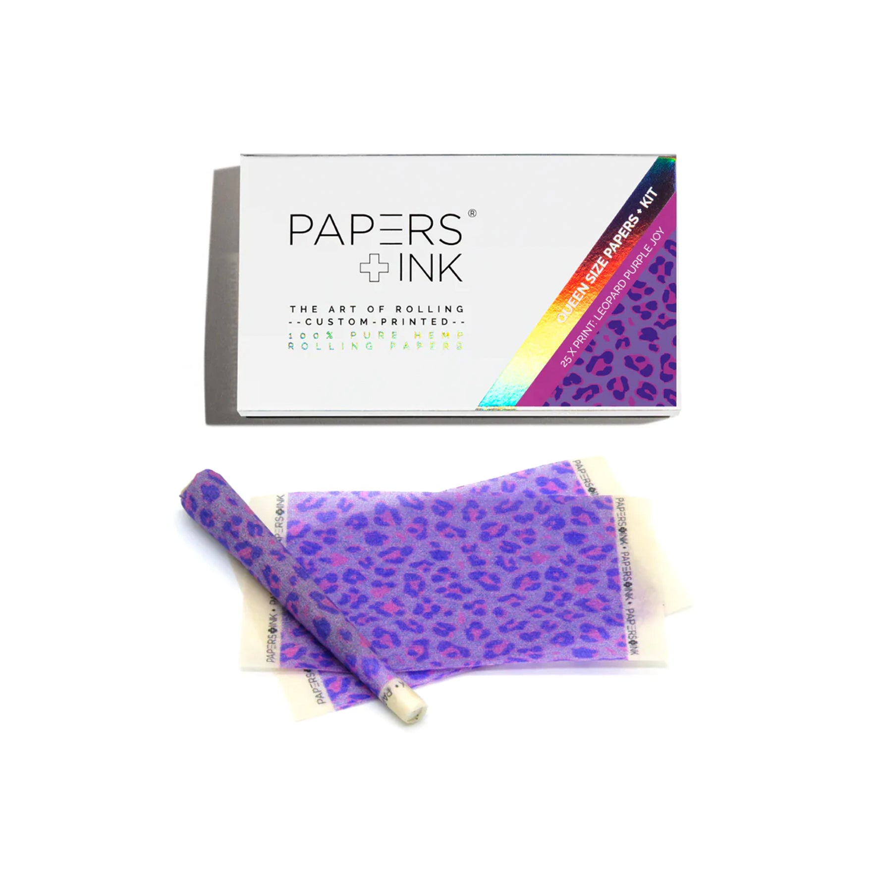 papers&ink, leopard purple joy ,papers, joint papers, rolling papers, colored papers, farbige blättchen, bedruckte blättchen, Kingsize, 1 1/4, papes, papers, OCB, Purize, Gizeh