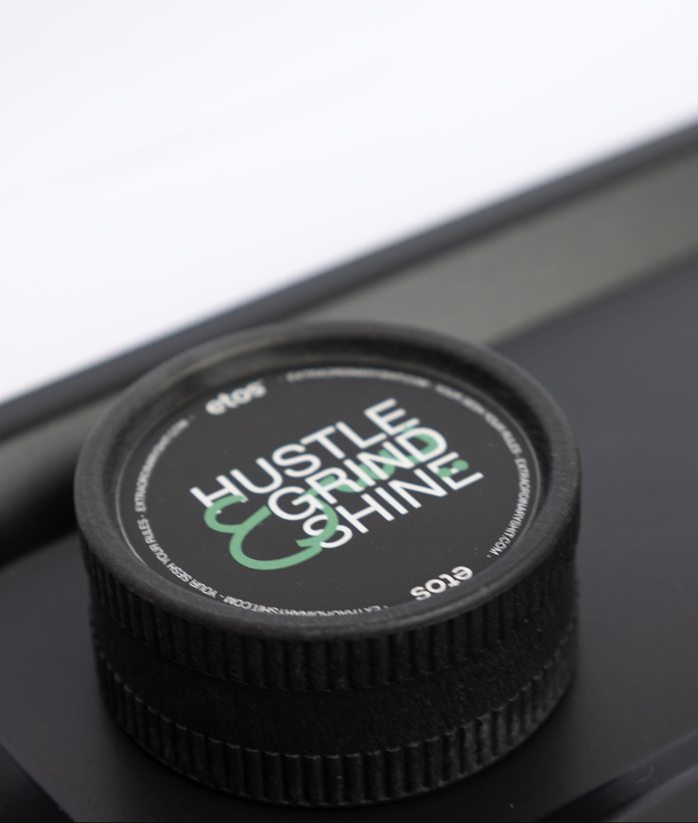 Hanf - Drehtablett & Grinder - Onyx