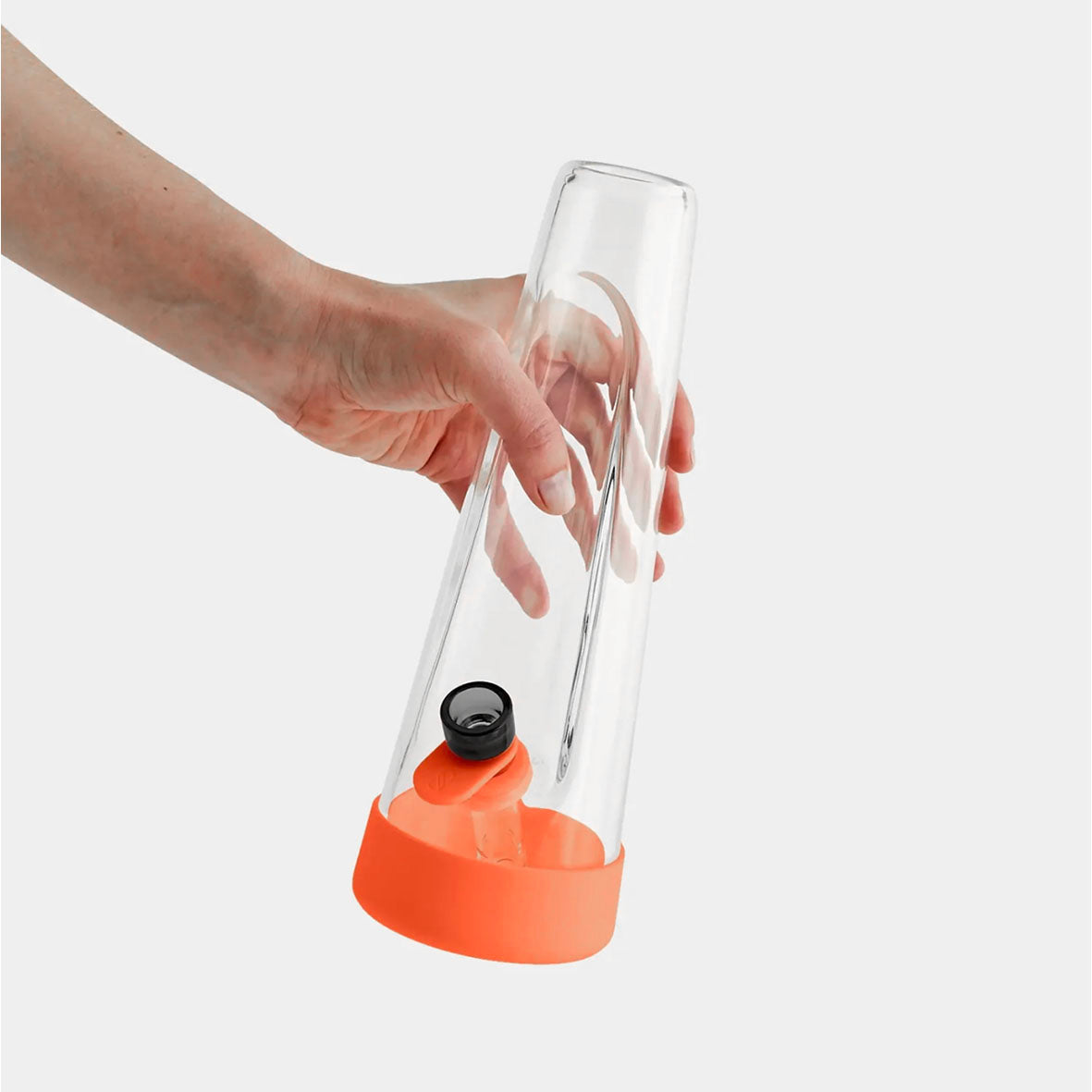 Premium Bong aus hochwertigem borosilikatglas. eine designer bong von sessiongoods mit silikon applikationen. entworfen von designern.