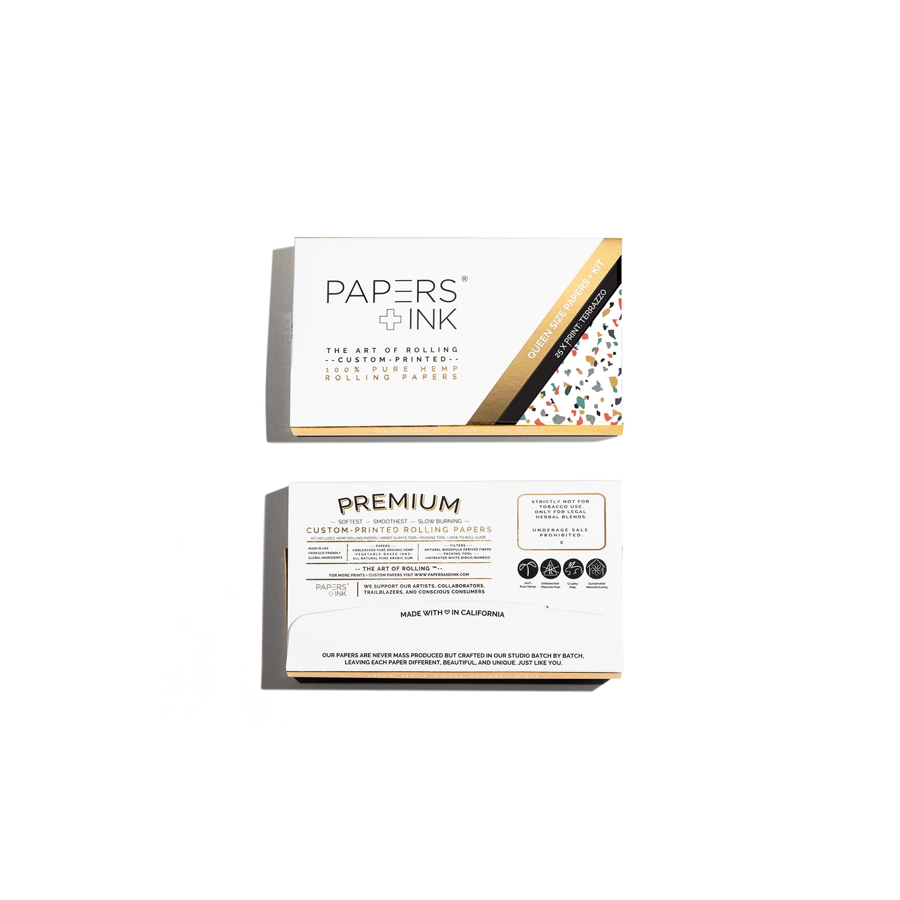 papers&ink, terazzo ,papers, joint papers, rolling papers, colored papers, farbige blättchen, bedruckte blättchen, Kingsize, 1 1/4, papes, papers, OCB, Purize, Gizeh