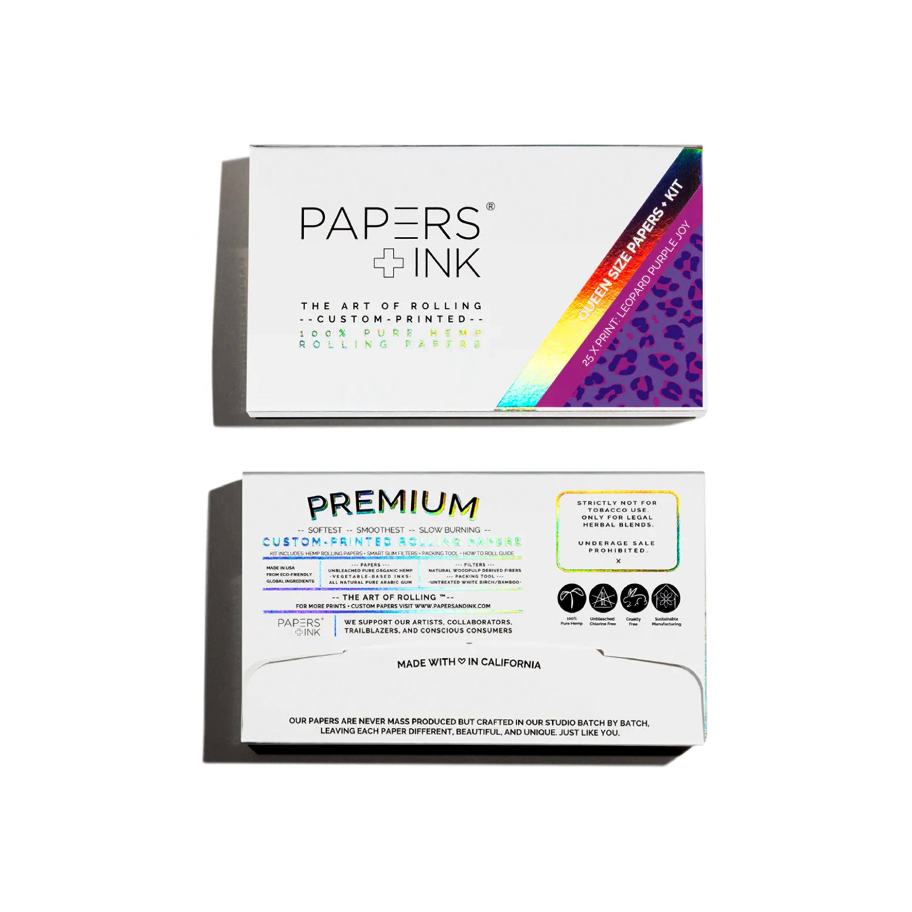 papers&ink, leopard purple joy ,papers, joint papers, rolling papers, colored papers, farbige blättchen, bedruckte blättchen, Kingsize, 1 1/4, papes, papers, OCB, Purize, Gizeh