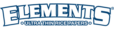 Elements Logo – Ultra-dünne Reispapier-Rollblätter mit Wasserzeichen und natürlichem Zucker-Gummi