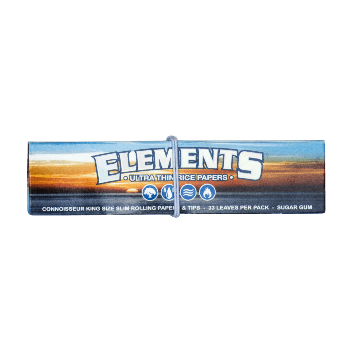 Elements Blue Papers King Size Slim mit Tips – Frontalansicht einzelnes Booklet